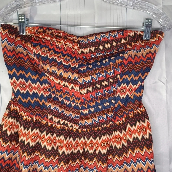 Altar'd State strapless pleated fit & flare mini dress - Picture 2 of 6